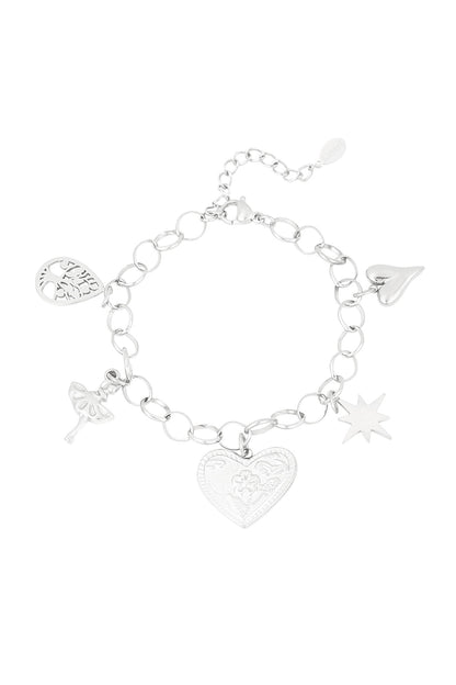 Elegant Charm Bracelets in Silver & Gold