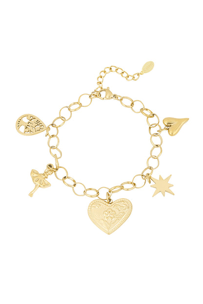Elegant Charm Bracelets in Silver & Gold