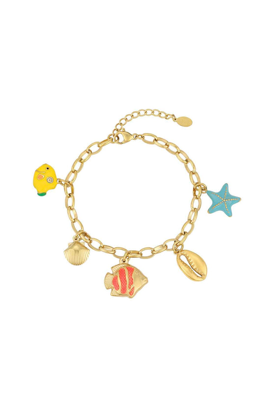 Elegant Gold Color Charm Bracelet for Statement Looks