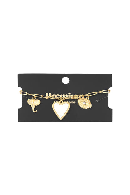 Elegant Charm Bracelets in Silver & Gold