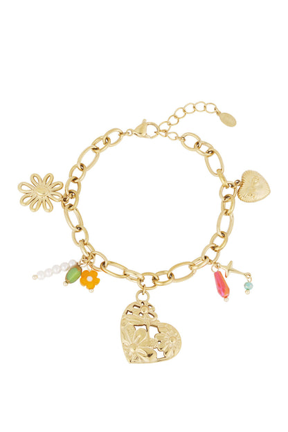 Elegant Gold Charm Bracelet for Statement Style