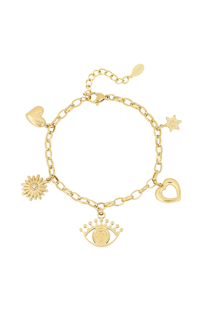 Elegant Silver & Gold Charm Bracelets for Women
