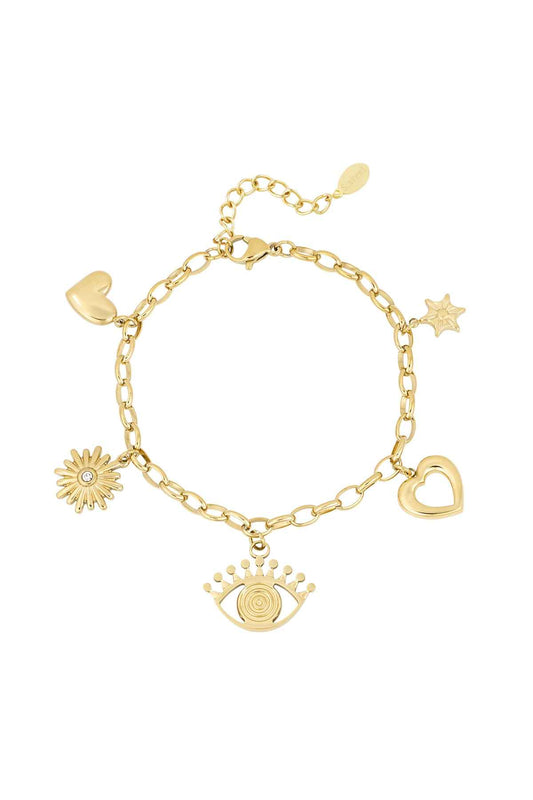 Elegant Silver & Gold Charm Bracelets for Women