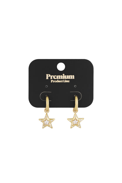 Elegant Drop Earrings in Silver & Gold