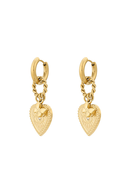 Elegant Heart-Shaped Drop Earrings for Daily Wear