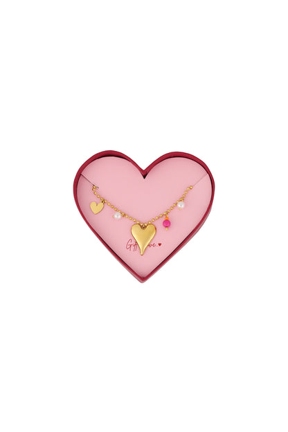 Elegant Gold-Toned Charm Bracelet for Stylish Statements