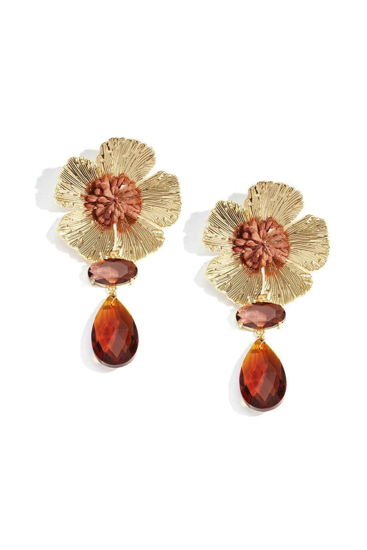 Romantic Gold-Plated Drop Earrings for Beach Vacations