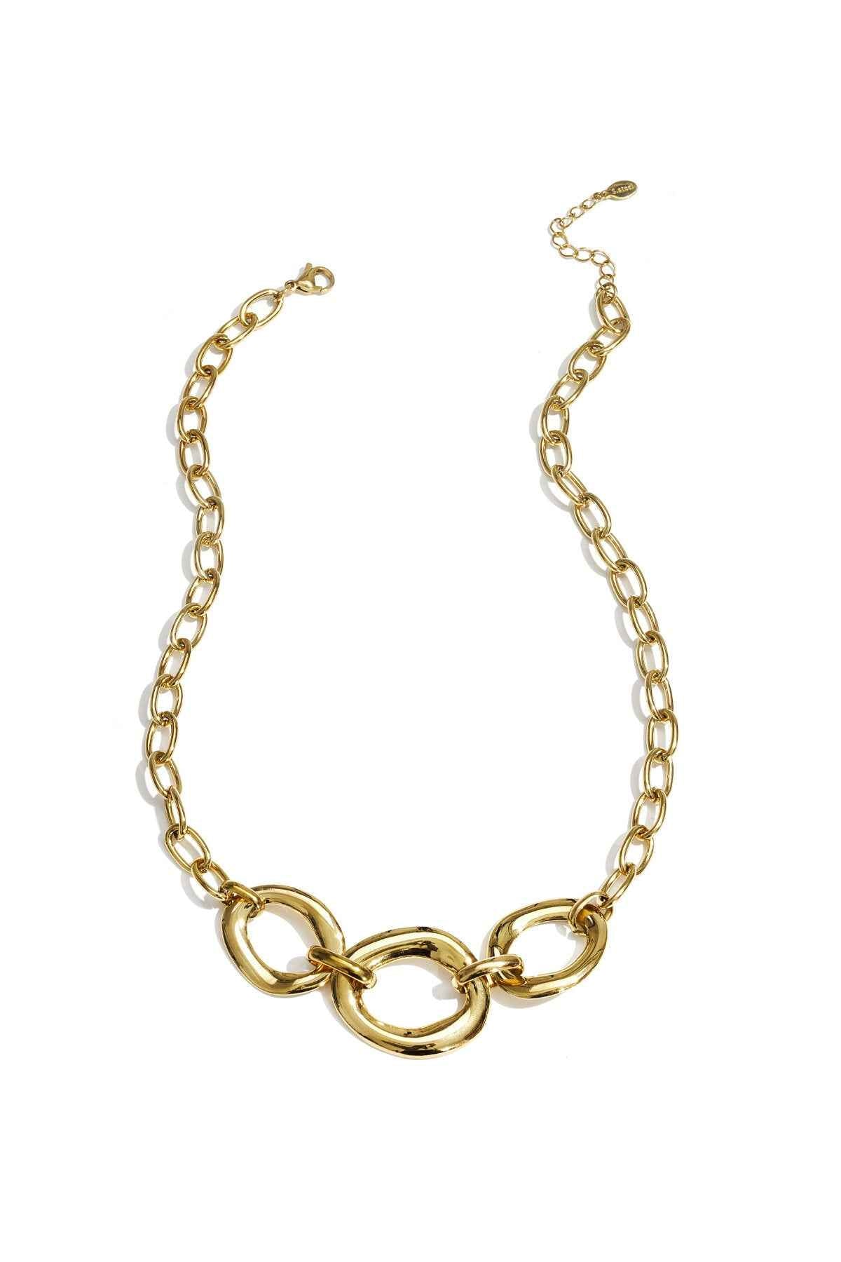 Ketting met ronde statement stukken