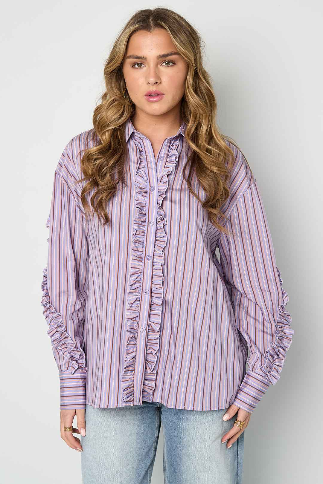 Blouse met ruches