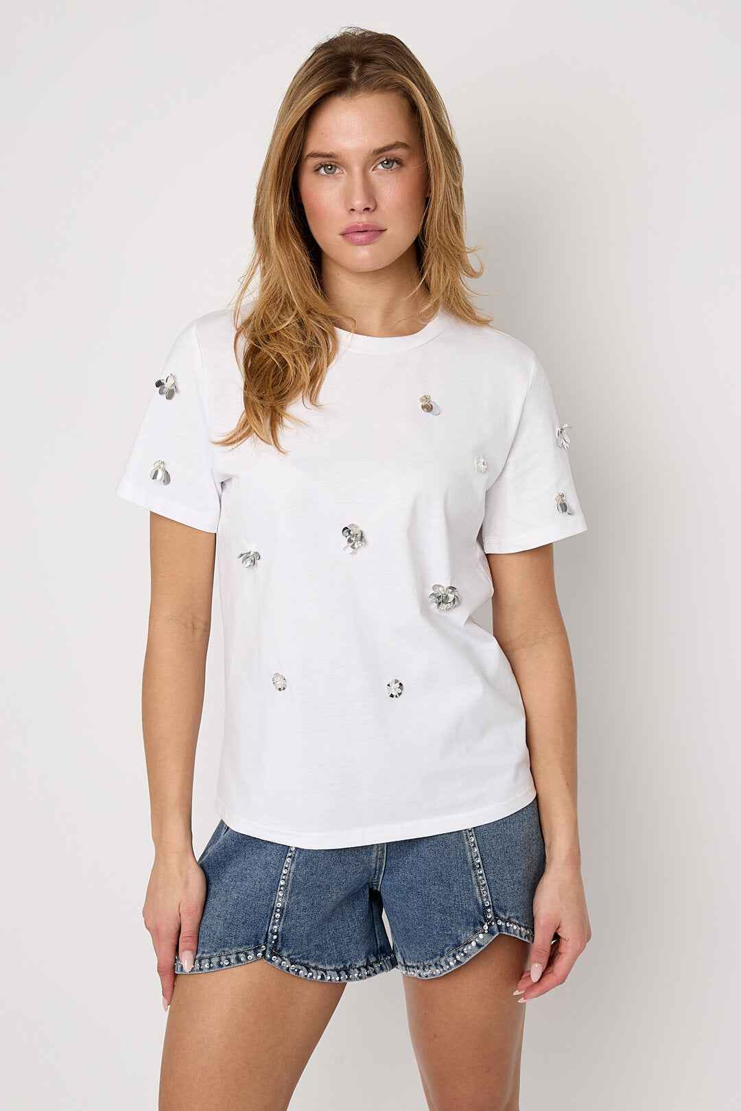 T-shirt met pailletten
