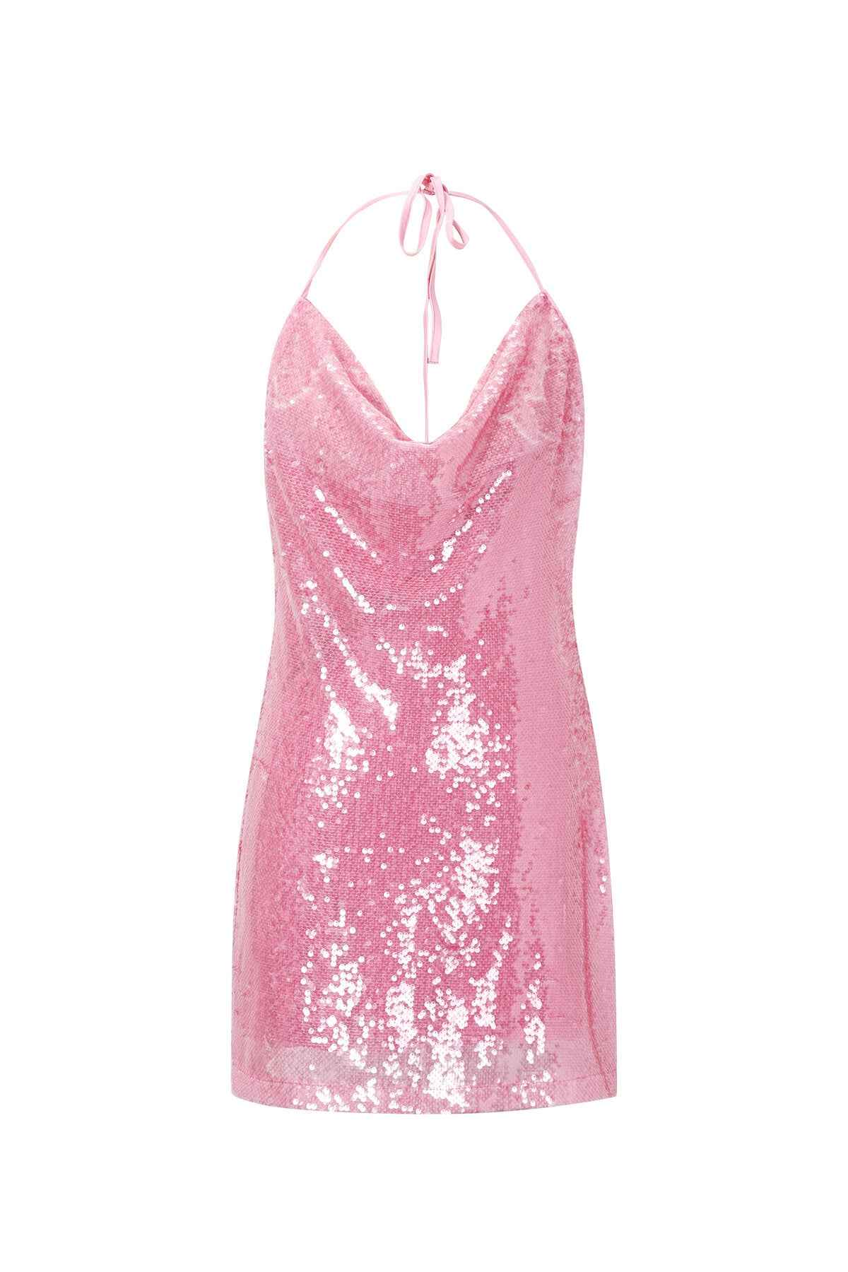 Jurk met waterval-effect en pailletten