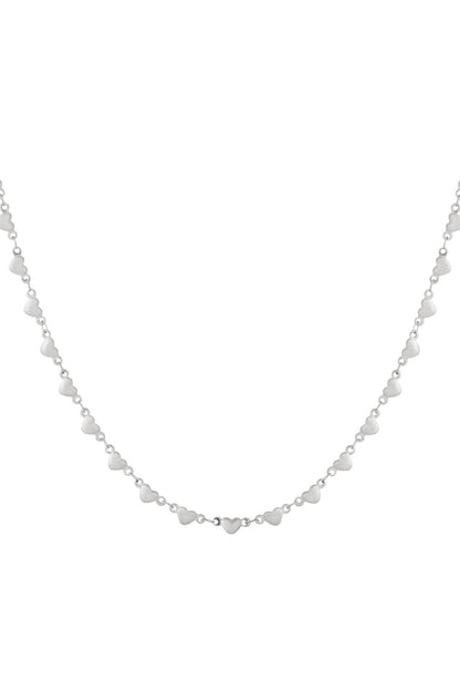 Elegant 14K Gold Plated Heart Long Necklace