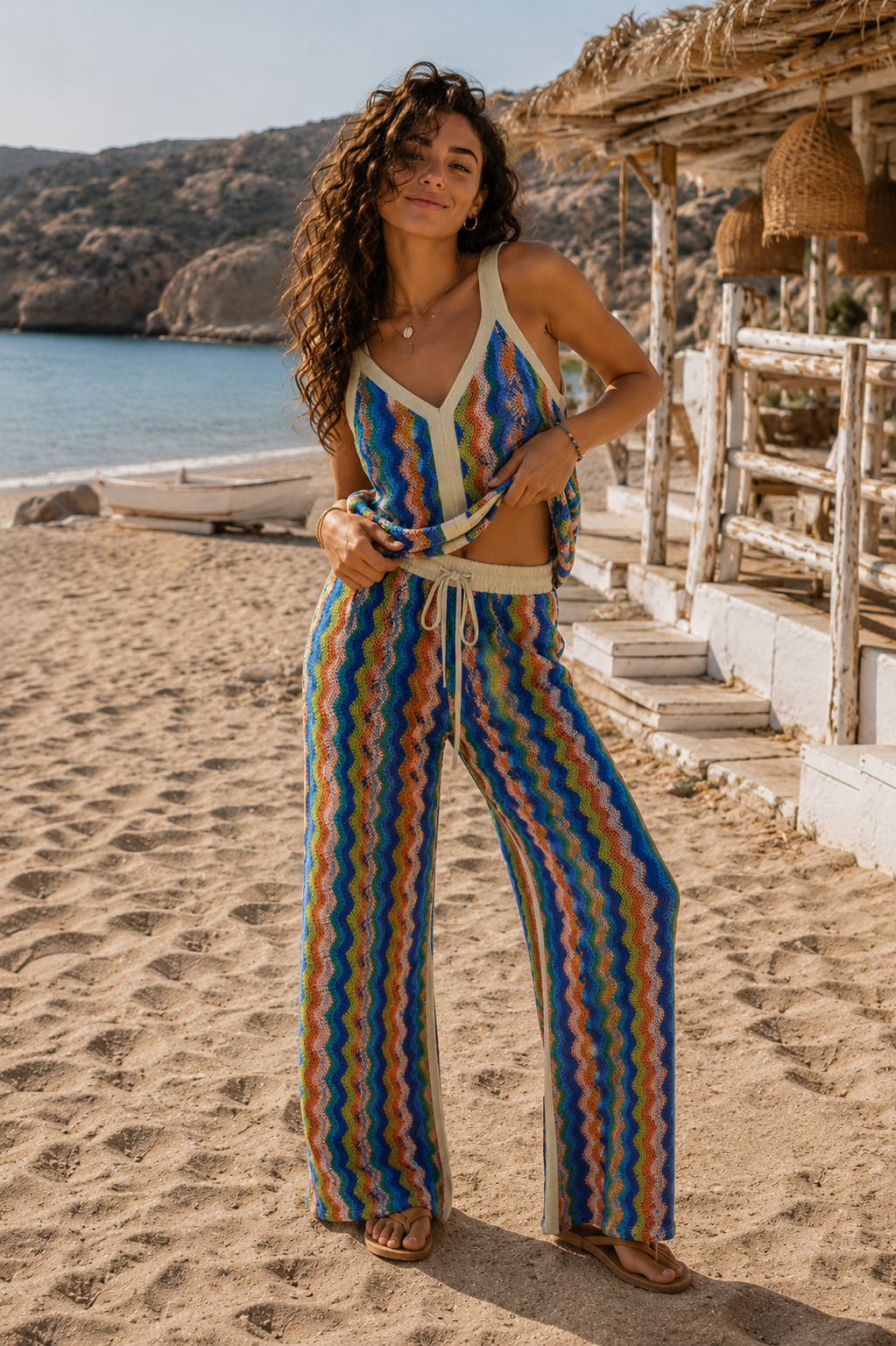 Set Ziva Chevron – Blauw/Groen/Oranje
