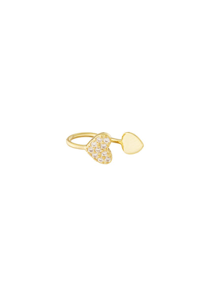 Elegant Heart Shaped Ear Cuffs for Women - Silver & Gold