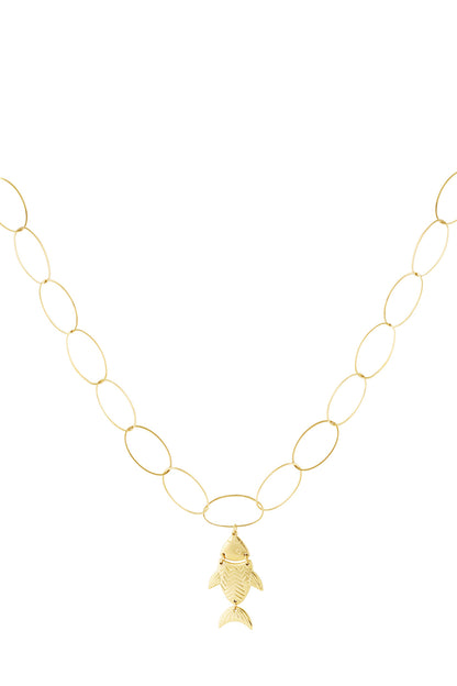 Elegant 14K Gold Plated Oceanic Pendant Necklace