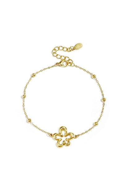 Armband met koraalvormige speelse bloemen in variërende maten