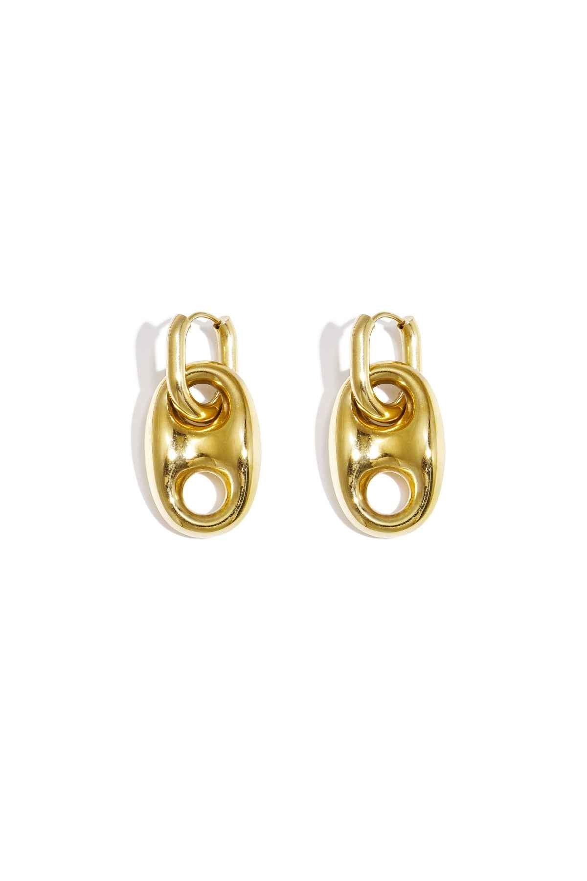 Earrings with button detail