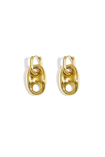 Earrings with button detail
