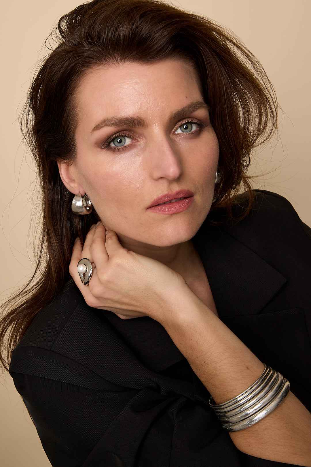 Stainless Steel Hoop Earrings circle Casual Daily Simple Series Women's jewelry