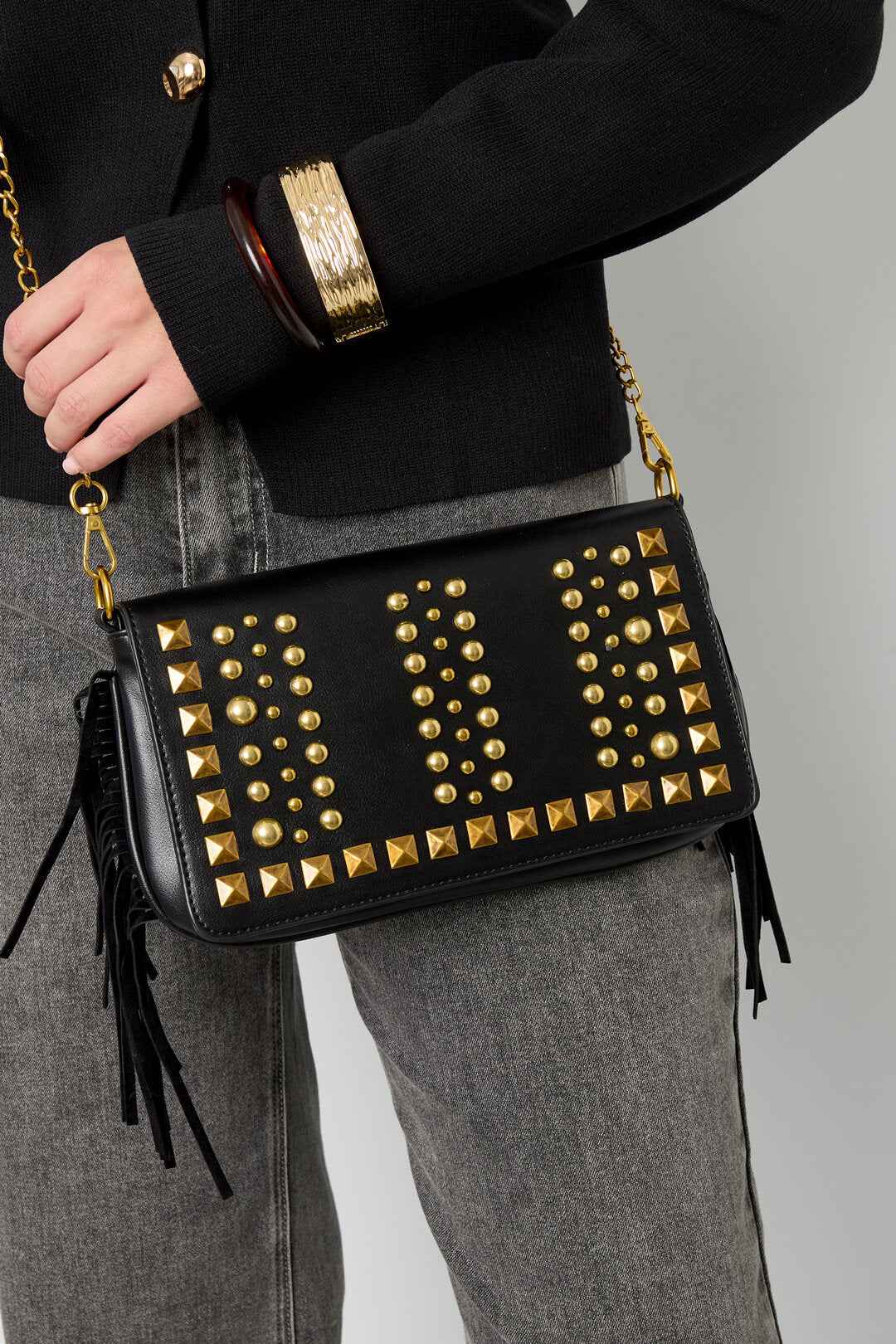 Elegant Wine Red & Black Shoulder Bag for Daily Chic