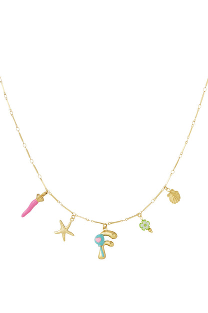 Elegant Letter Pendant Necklace for Spring/Summer