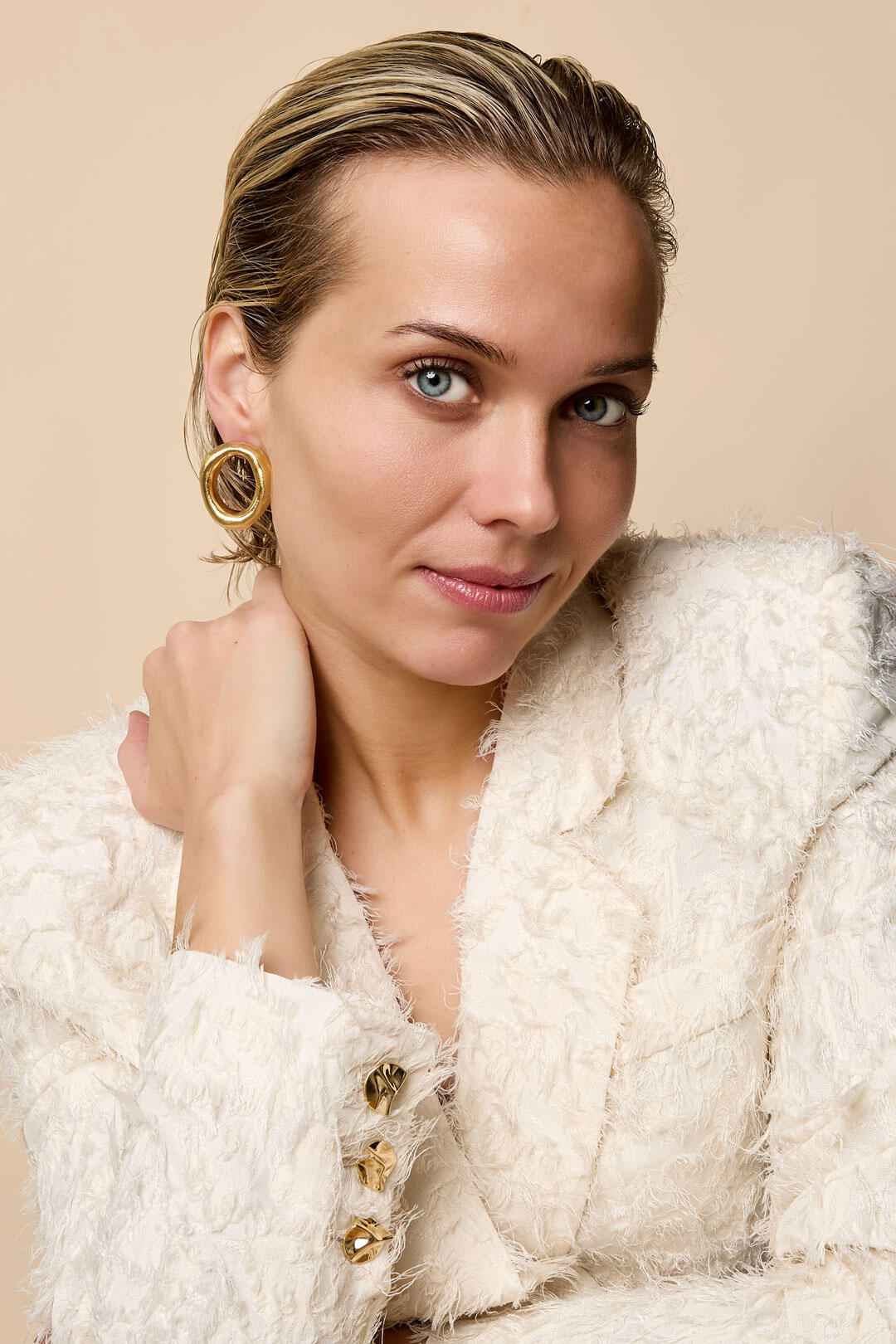 Elegant Stainless Steel Irregular Stud Earrings
