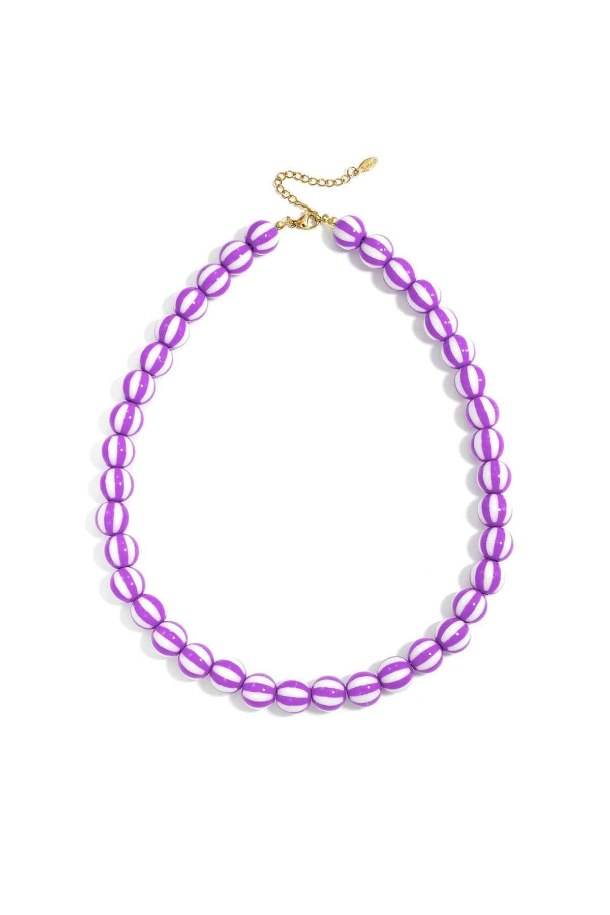 Kralenketting met gestreepte kralen