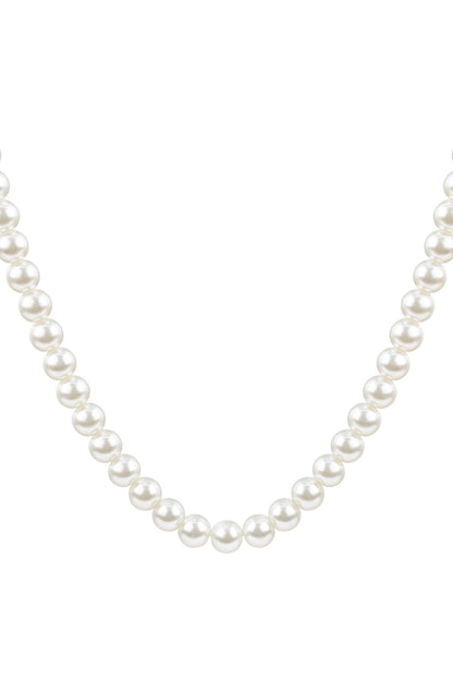 Elegant White Imitation Pearl Necklace for Women