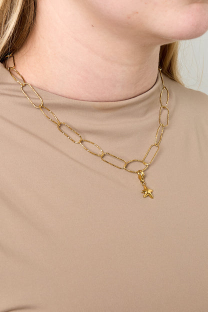 Elegant 304S Steel Chain Necklace, All Fit, Simple & Chic