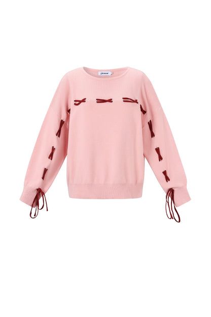 Soft Viscose Knit Sweater for Fall/Winter in Pink, Navy & Black