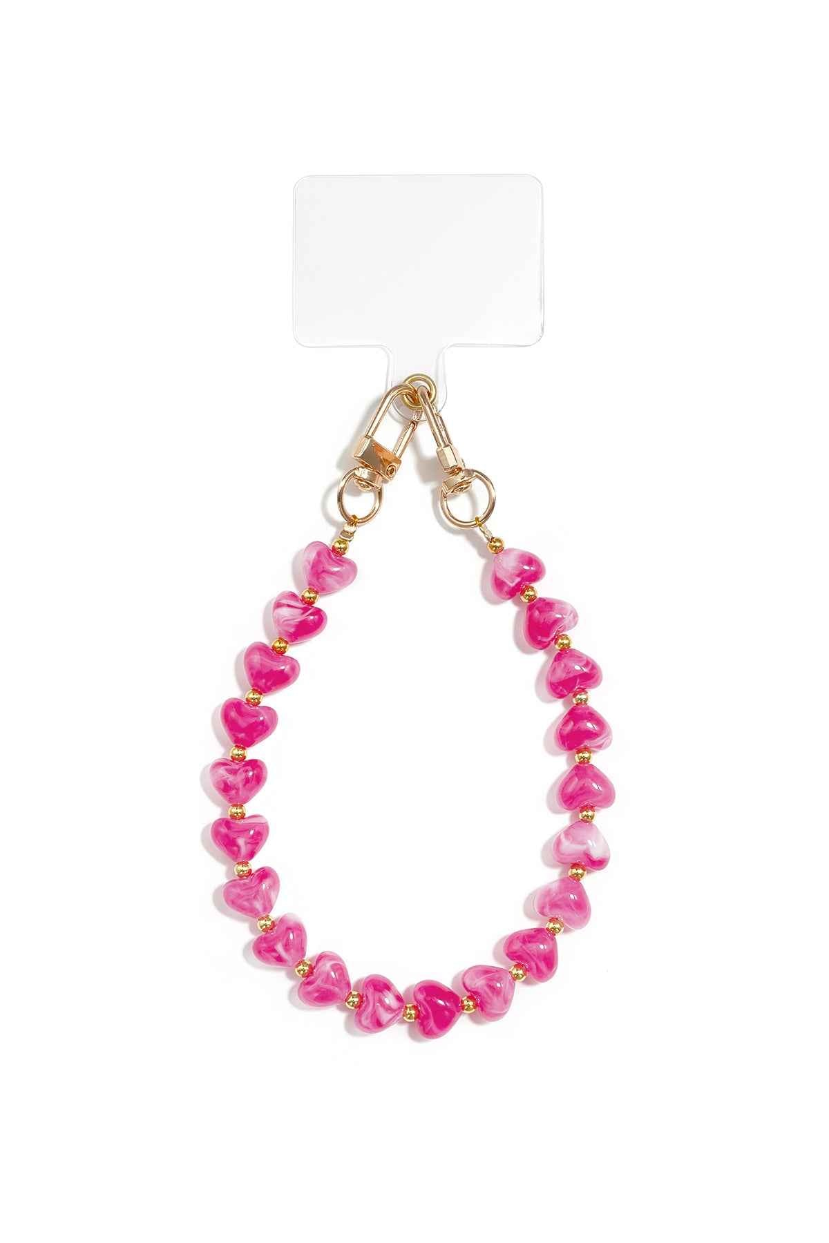 Charming Heart Bead Phone Chain - All Fit, Daily Style