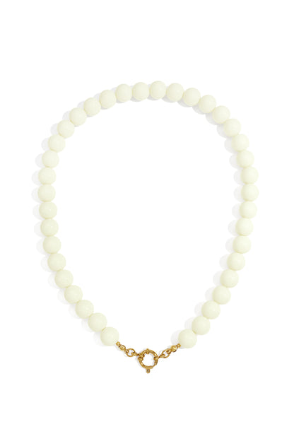 Beaded necklace with front closure - 12mm