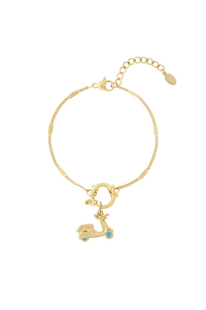 Chic 14K Gold Plated Cartoon Charm Bracelet