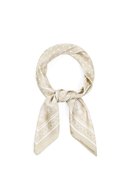 Elegant Beige Polka Dot Summer Scarf for Women