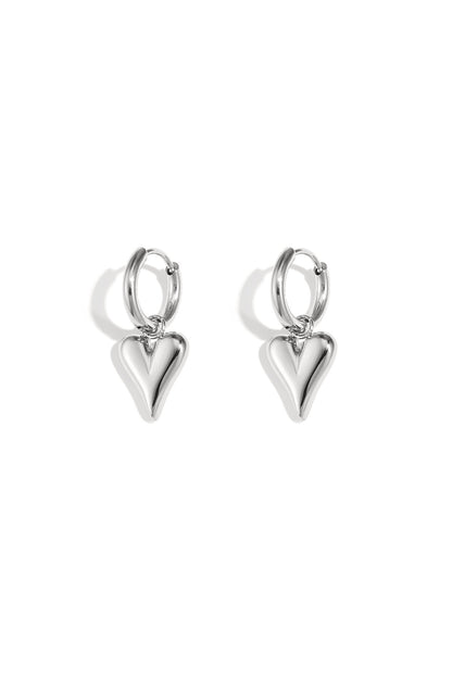 Elegant Heart-Shaped Drop Earrings for Everyday Wear