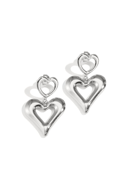 Elegant Heart-Shaped Drop Earrings for Everyday Glamour