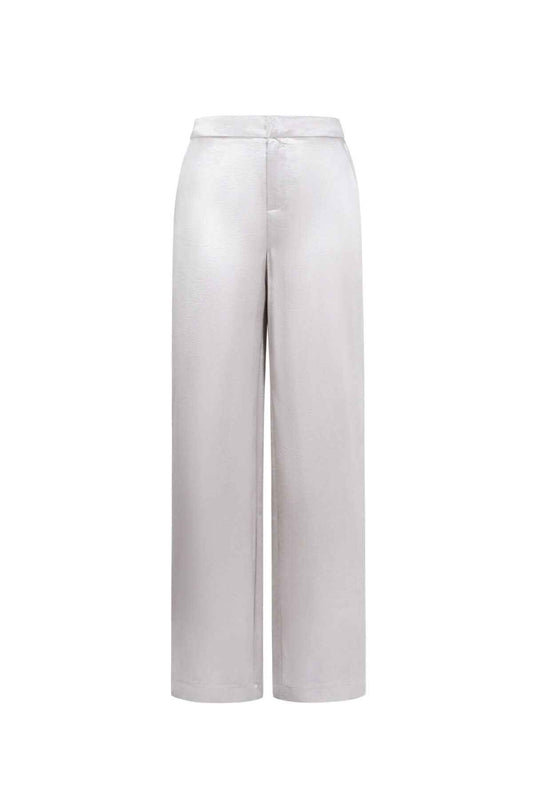 Stylish Coffee & Off-White Straight Pants for Fall