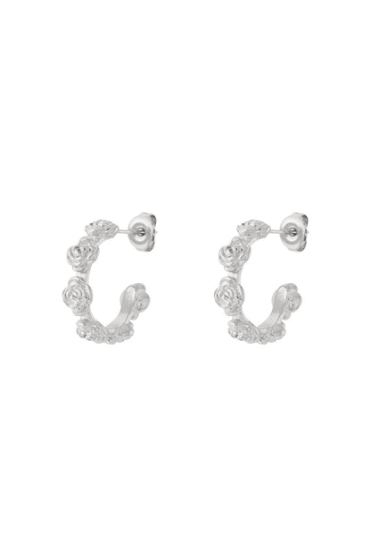 Stylish Flower Hoop Earrings for Everyday Wear