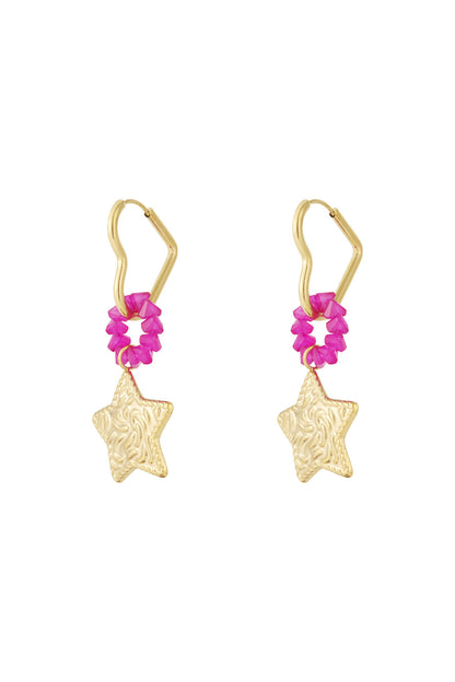 Elegant Gold Star Drop Earrings for Everyday Glam