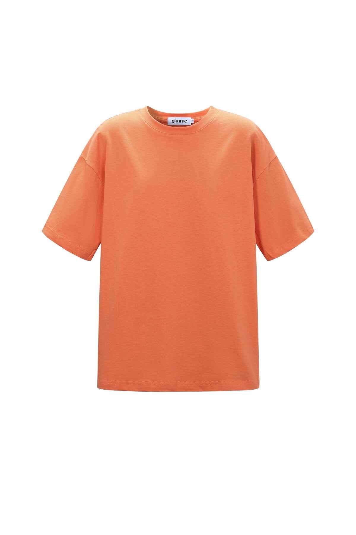 Gimme All Fit Casual Cotton T-Shirt in Orange & Red