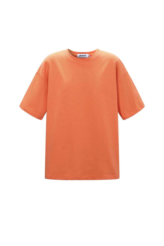 Gimme All Fit Casual Cotton T-Shirt in Orange & Red