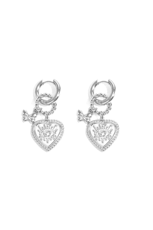 Elegant Heart-Shaped Drop Earrings for Daily Wear
