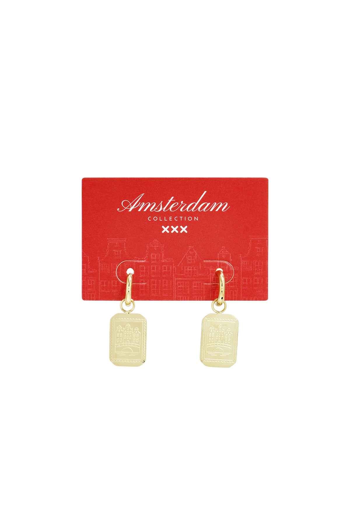 Amsterdam Canal House Stainless Steel Earrings