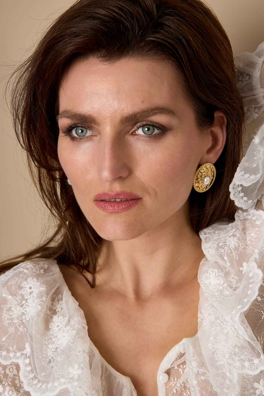 Stainless Steel Stud Earrings hammer pattern Casual Daily Simple Series Women's jewelry