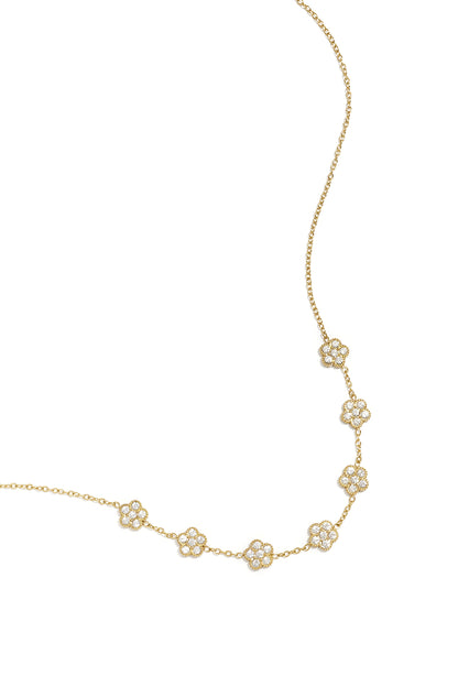 Elegant Flower Zircon Pendant Necklace for Women
