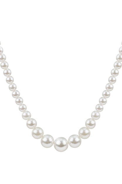 Elegant White Imitation Pearl Necklace for Spring/Summer