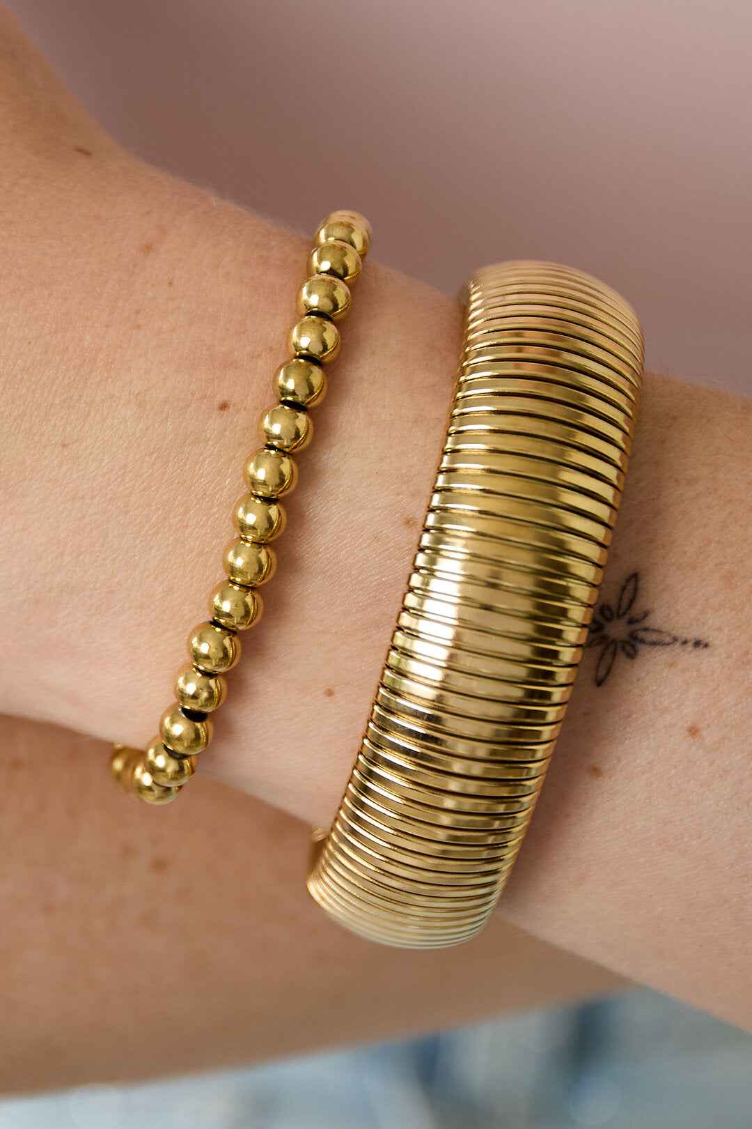 Elegant Beaded Bracelets for Women - Silver & Gold