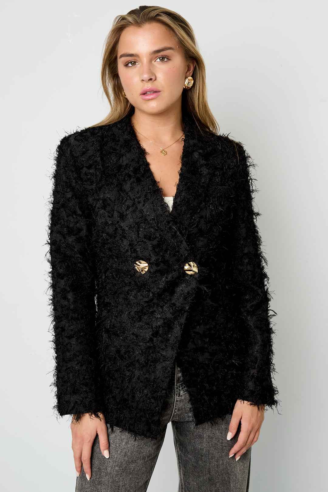 Blazer met textuur