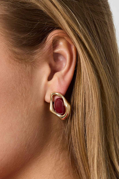 Oorbellen van legering met onregelmatige vorm, retro, alledaagse, eenvoudige serie, damessieraden