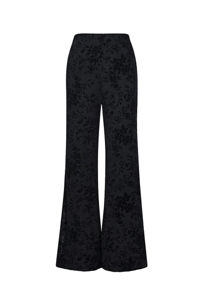 Sexy Floral Flared Pants for Fall Winter